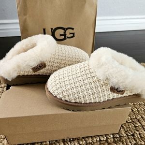 UGG CLUGGETTE KNIT slippers size 6 woman brand new